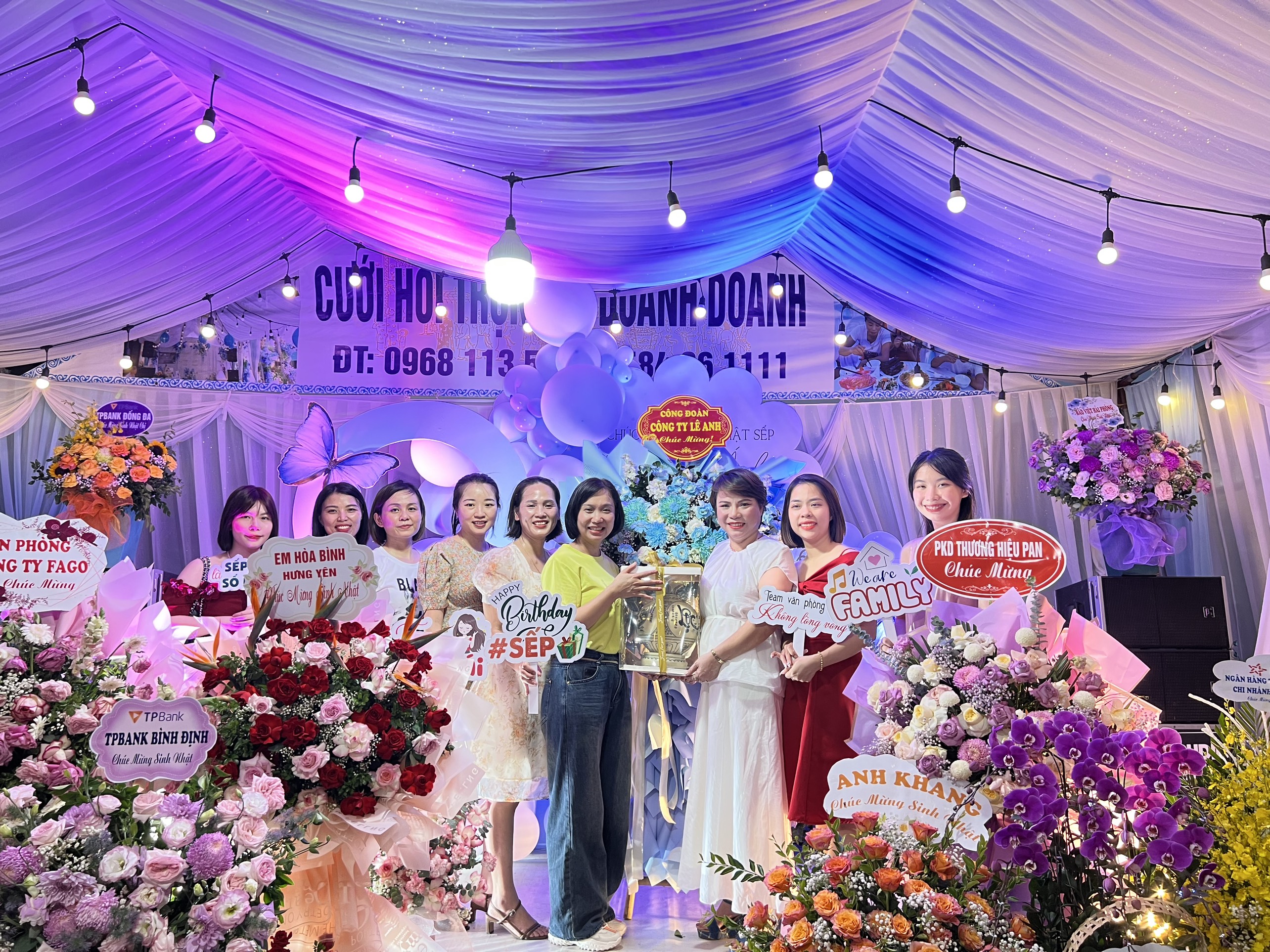 CÔNG TY TNHH MTV NÔNG SẢN LÊ ANH TỔ CHỨC LỄ MỪNG SINH NHẬT NHÀ LÃNH ĐẠO TÀI BA - TỔNG GIÁM ĐỐC NGUYỄN THỊ ÁNH